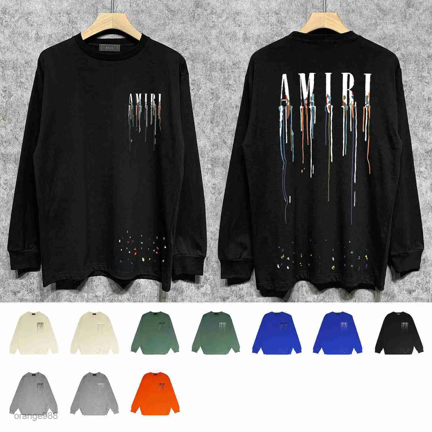 Mens Hoodies High Street Splash Paint Mens Womens hoodies broderi skjorta broderi hoodie