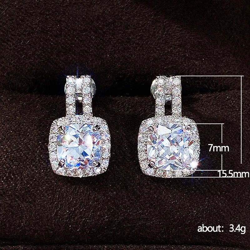 Set pendientes mujer zirconia corte redondo oro blanco luxury_voghion.com