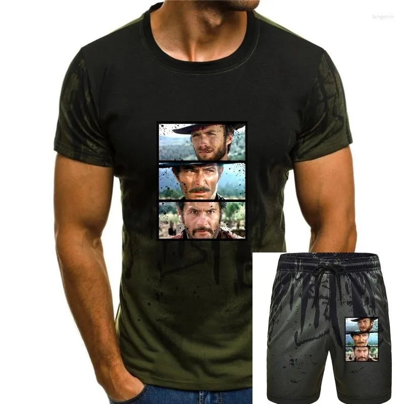Herensporen De goede slechte en lelijke T-shirt Italo West-Eastwood Cowboy Us Clint Summer T-shirt