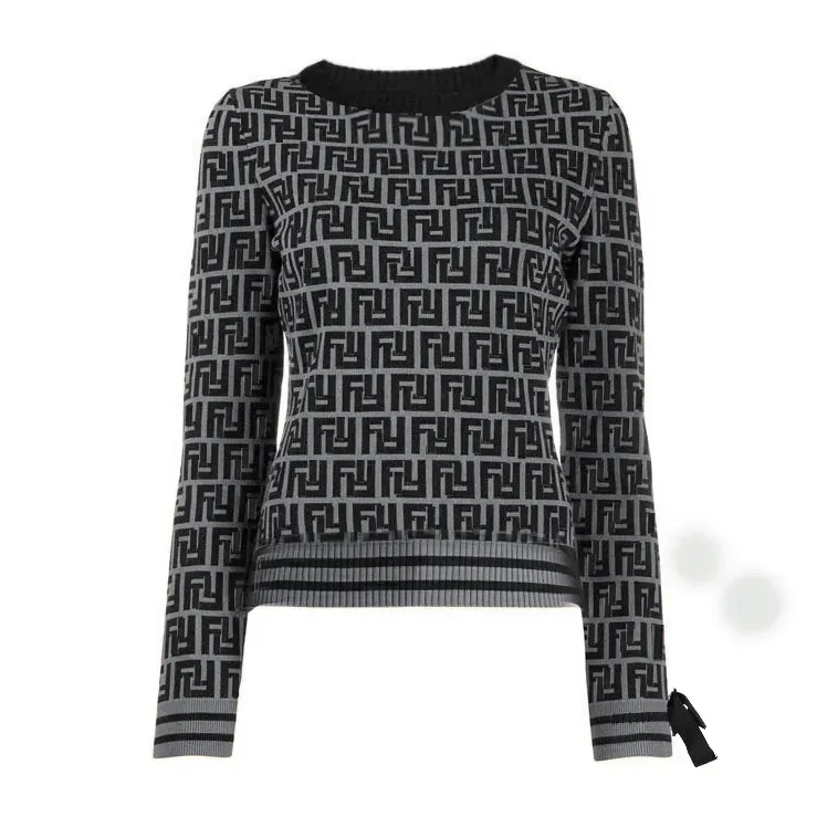 SWEATER Women Designer Cardigan Spring i jesienna okrągła szyja Izolacja z długim rękawem High End Jacquard Knit Swatters