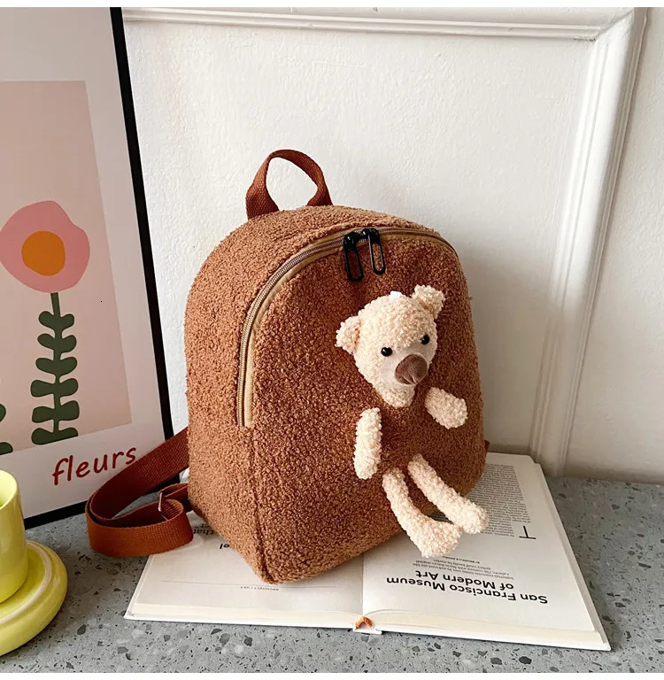 Korean Plush Bear Teddy Bear Backpack For Kids 30cm Cute Cartoon