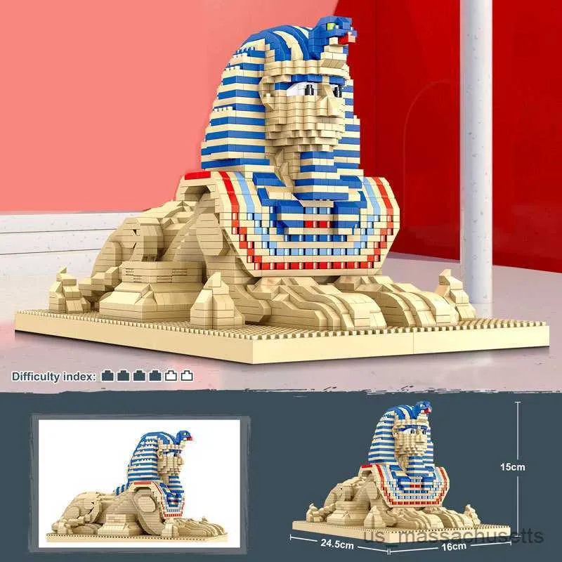Blokken 2732 % Wereldarchitectuur Farao Desert Monster Mini Diamond Blocks Bouw speelgoed voor kinderen speelgoedgeschenk R230814