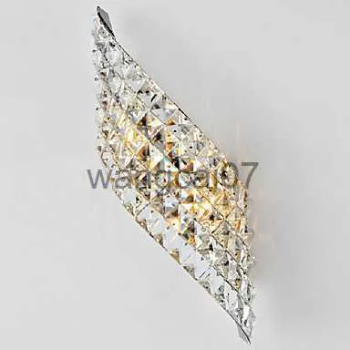 Lâmpadas de parede Sconce de parede Modern LED Crystal Wall Lamp com 2 luzes para iluminação doméstica SCENCE ARANDELA LAMPARAS DE PARED HKD230814