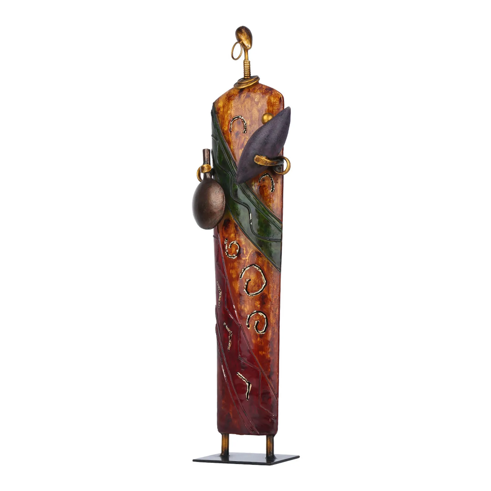 Dekorative Objekte Figuren auch afrikanische Figur Skulptur Eisen Ornament Stammeskultur Sammlung Kunstwerke Vintage Home Dekoration 230812