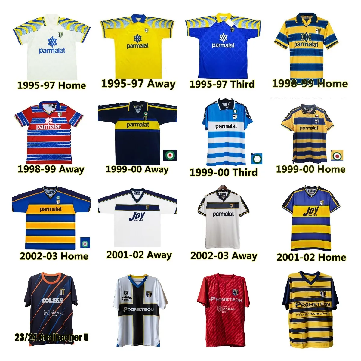 23 24 maglie da calcio PARMA Buffon CALCIO PORTIERE MAGLIA PORTIERE retrò DELPRATO KUCO MIHAILA GERVINHO HERNANI maglia da calcio BERNABE VAZQUEZ TUTINO piede 3XL 4XL