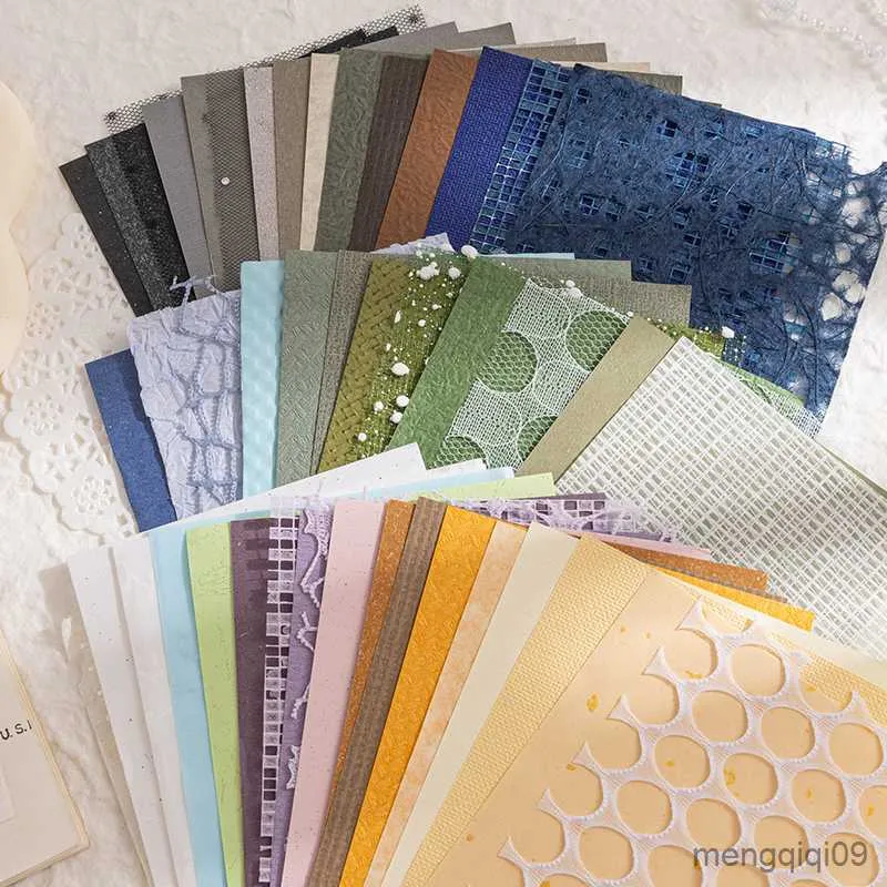 Opakowanie prezentów 50pcs A6 Vintage Special Paper Gaza Mieszana notatnik Papier Dekoratury DET DIY Art Junk Journal Crafts Collage Tissue Paper R230814