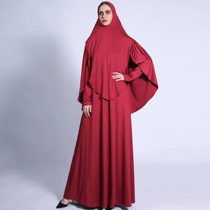 Ethnic Clothing Ramadan Eid Abaya Two Pieces Suits Abayas Dubai Kaftan Muslim Dress Robes For Women Femme Caftan Islam Clothes With Scarf