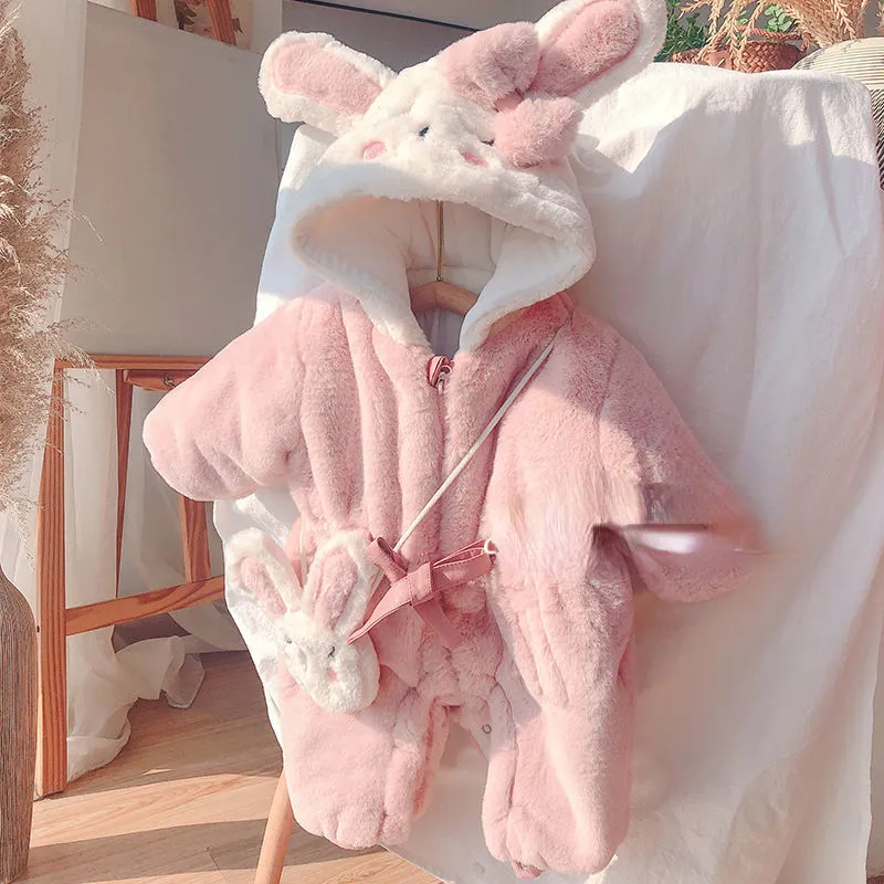 Winter Baby Onesie: Thickened Outdoor Clothing with Plus Cashmere, Warm  Cotton Children's Clothing