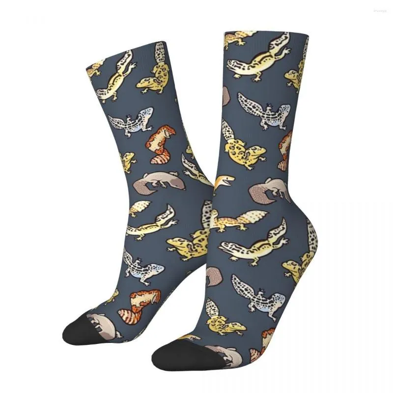 Men's Socks Chub Geckos In Dark Grey Harajuku Super Soft Stockings All Season Long Accessories For Unisex Birthday Present