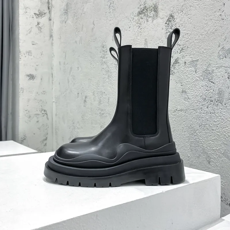 Martin Boots Para Chelsea Boots Skórzane środkowe nogi B V męskie i damskie buty luksusowy projektant nowy i zimowy platforma elewacji rozmiary 35-46 +pudełko