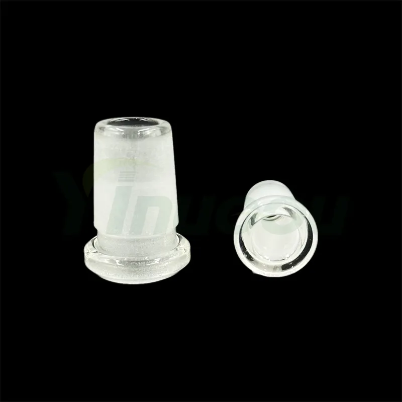 DHL Yinuoou Glass Mini Adapter 10mm Kvinna till 14 mm Man Reducing Adapters Forsted Joint Mini Converter Slit Diffuser för Quartz Banger Glass Water Bong Dab Rigs