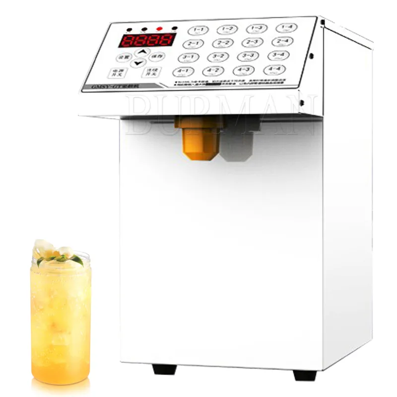 Máquina cuantitativa de fructosa de 8L, té de burbujas, azúcar, dispensador automático de jarabe