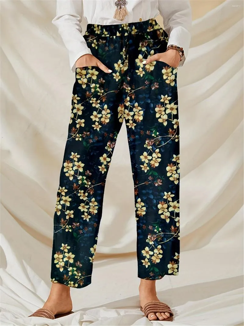 Early Autumn 2023 New Women's Casual Capris 3D Flower Fashion