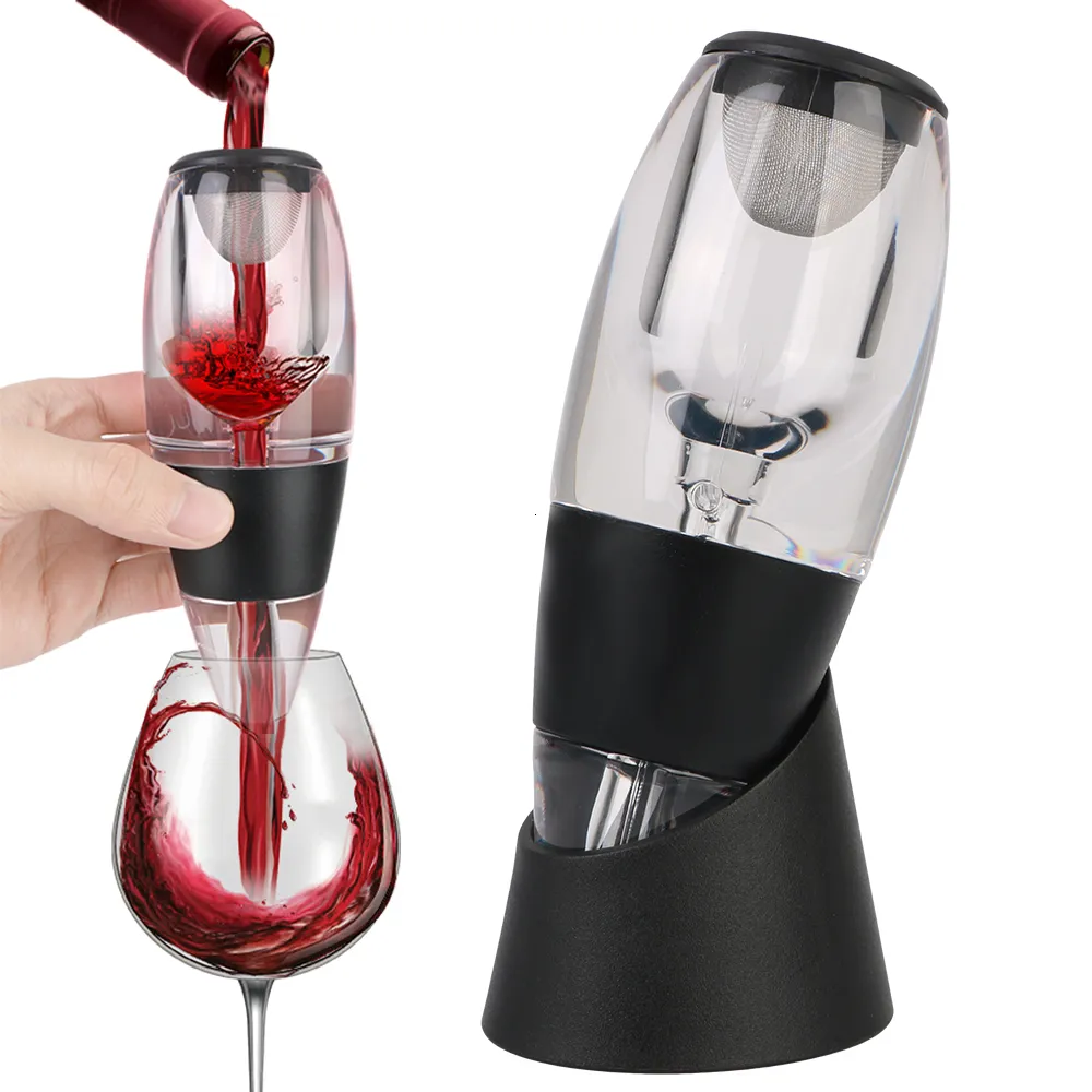 Narzędzia barowe Dekanter wina Szybki otrzeźwianie na imprezę Kitchen Professional Red Whisky Aerator Dyspenser z filtrem i podstawą 230814