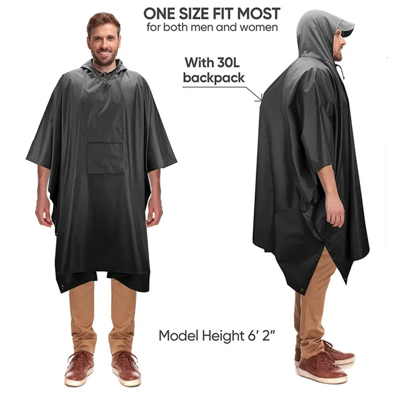  Impermeable portátil resistente al agua, poncho de lluvia  unisex, perfecto para senderismo, Disneyland o camping, azul, M : Deportes  y Actividades al Aire Libre