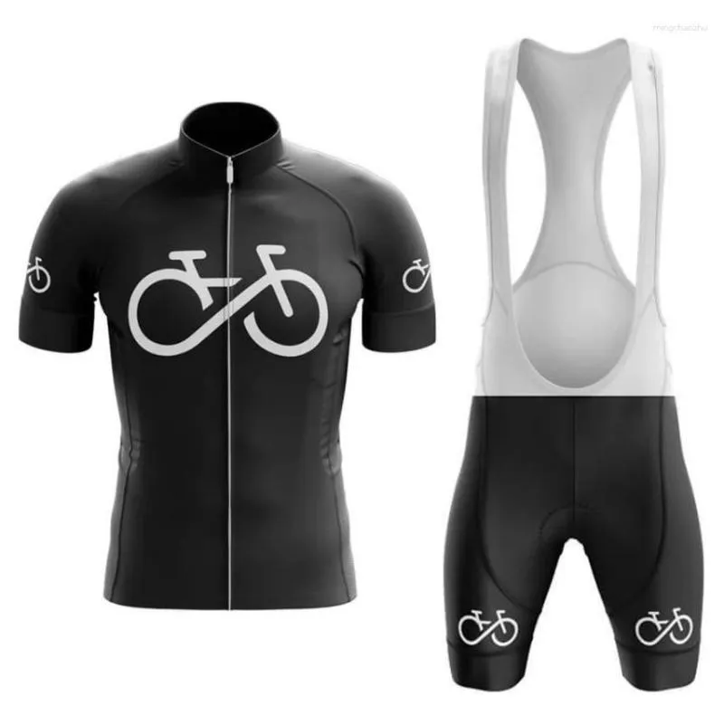 Racing Set SPTGRVO 2023 Black Cycle Clothes Cykeldräkt Cykeltröja Set Herr Bike Outfit Ropa Mtb Kit Conjunto Ciclismo Hombre