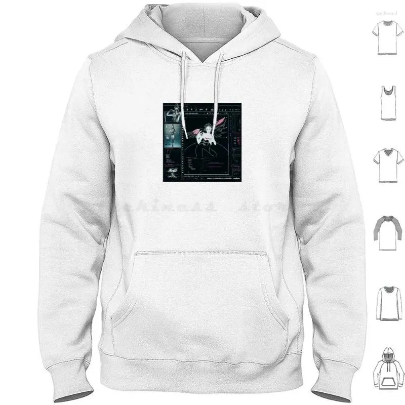 Herren Hoodies Grimes Langarm Claire Boucher Visionen okkult Goth Indie Schwarz -Weiß -Emo -Ästhetik Kunst Kunst