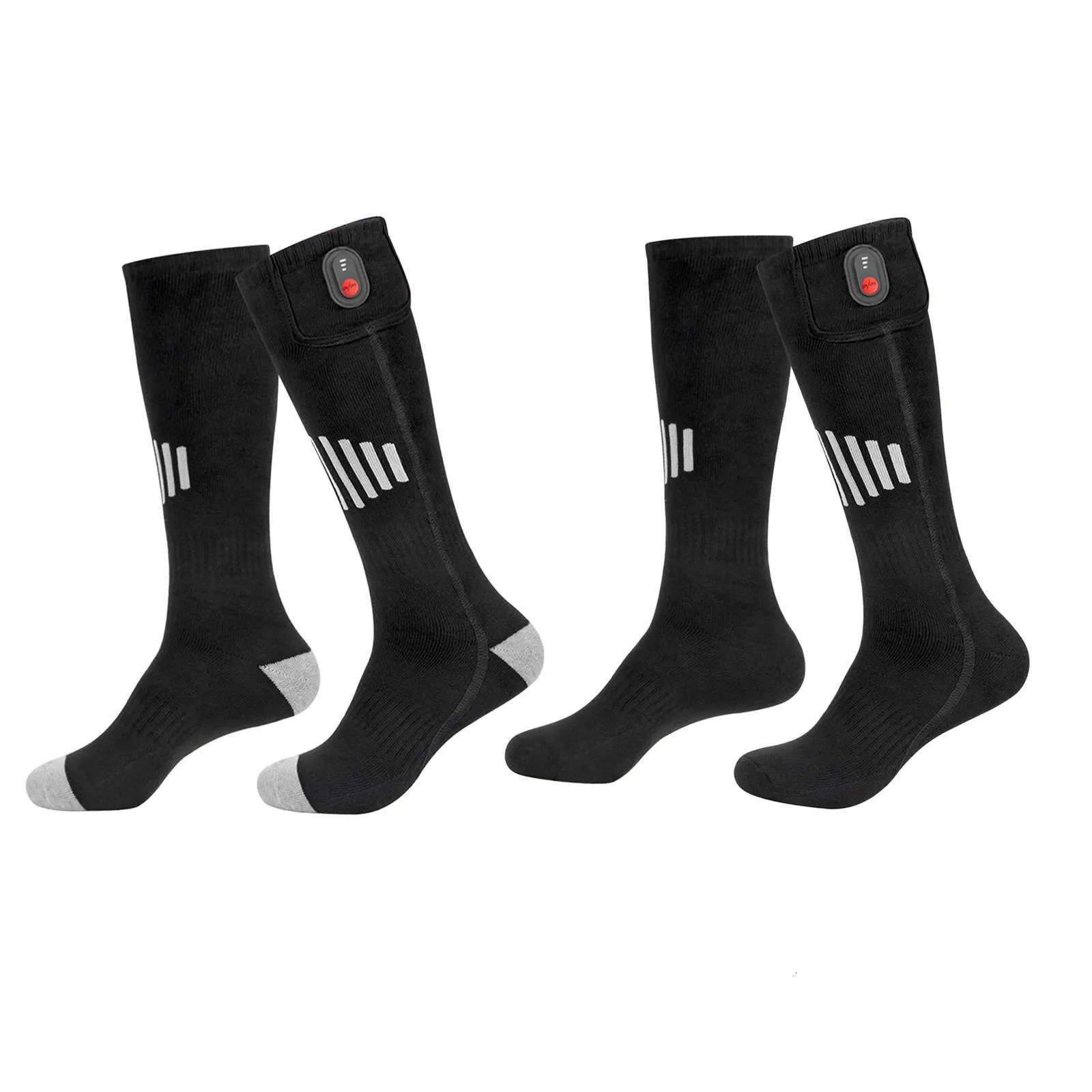 Men Women Heated Socks Long Stockings Comfortable Thick 1 Pair Electric for Sports Indoor Outdoor Activities Cold Weather Riding