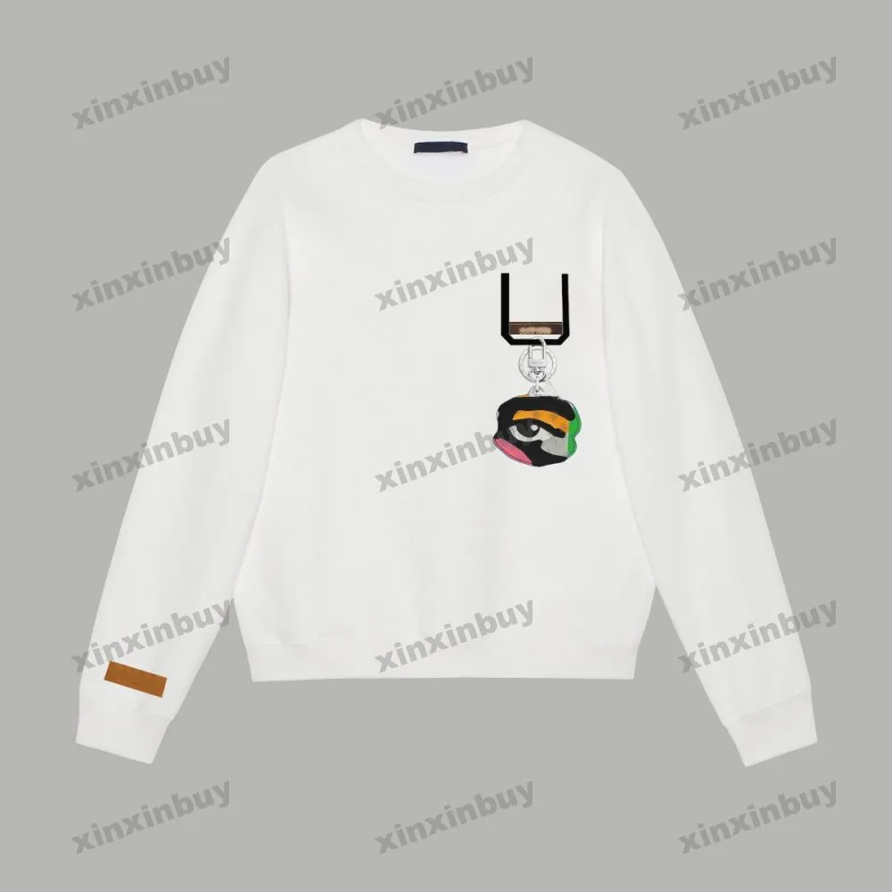 xinxinbuy Men women designer Sweatshirt Eyes Pockets Face label graffiti printing sweater gray blue black white S-XL