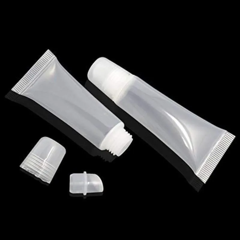 8ML Squeeze Clear Plastic Empty Refillable Soft Tubes Balm Lip lipstick Gloss Bottle Cosmetic Containers Makeup Box 10ML Vvgix