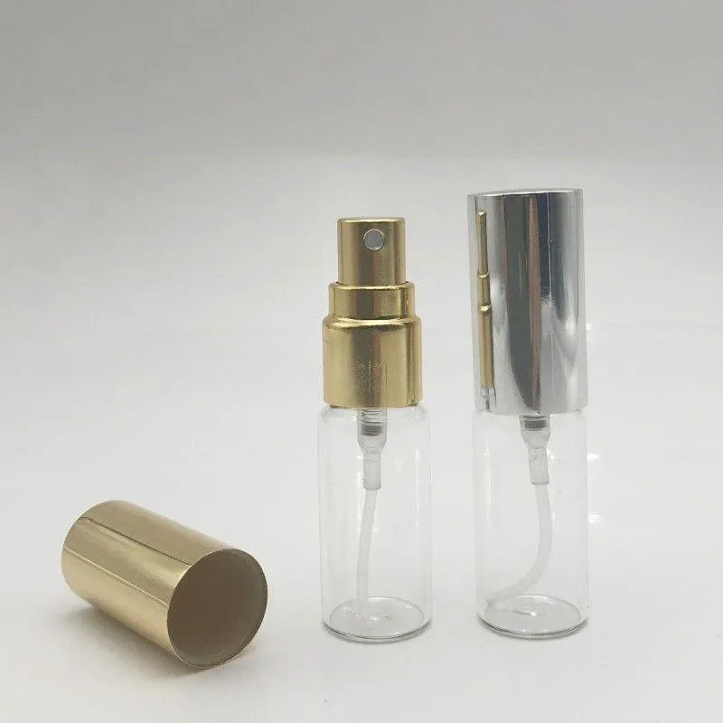 Mini fin dimma 5 ml/5g atomizer glasflaskor spray på återfyllningsbar doft parfym tom doftflaska för reseparti bärbar makeup för cxhl