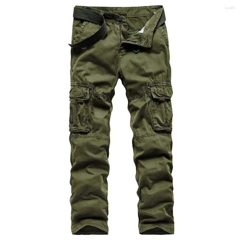 Men's Pants 2023 Tactical Men Army Cargo Male Plus Size Cotton Trousers Many Pocket Zip Military Style Mens Overalls Black