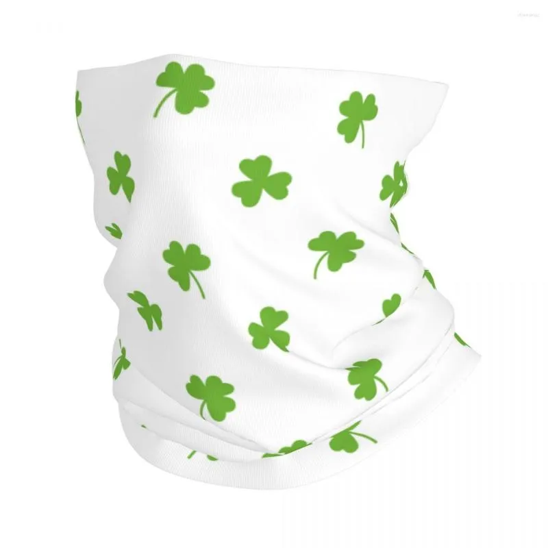 Halsdukar Shamrock Leaf Green Bandana Neck Cover Tryckt Balaclavas ansikte Scarf Multi-Use Headwear Riding For Men Women Adult hela säsongen