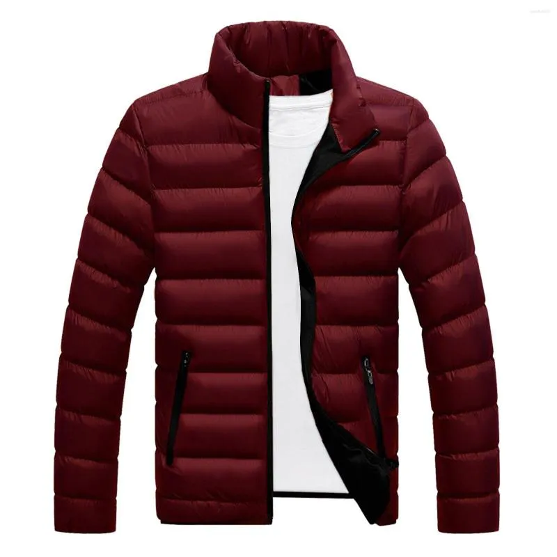 Jackets masculinos Moda de lapela casual Cardigã de manga longa Smand Stand Stand Collar Color Solid Parka Coat Men Women Mulheres