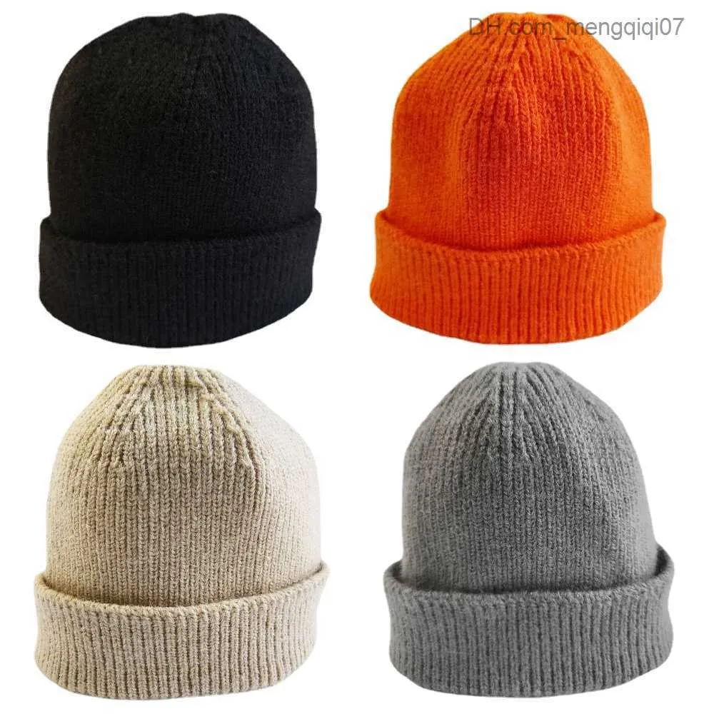 Czapki czapki 2-7y solidne kolorowe czapki jesień i zimowy dzianinowy kapelusz dla chłopców i dziewcząt na świeżym powietrzu ciepłe dziecięce kapelusz czapka czapka dziecięca z230815