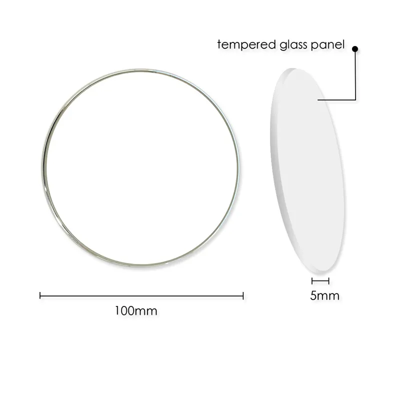 Sublimation Wireless Charger LED Pad Blank Wireless Charger tempered glass face with Fast Charging Capability 10W For phones