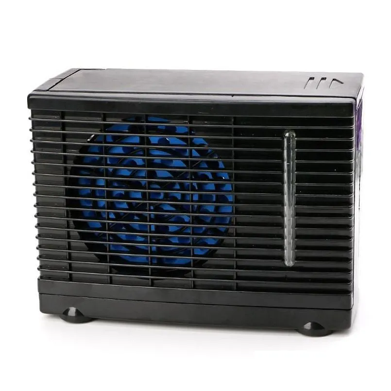 Auto verwarmingsventilatoren Verstelbaar 12V 60W Airconditioner Koeler Koelventilator Water Ice Verdamping Portable Drop levering Mobiles Motorcyc DHTUX