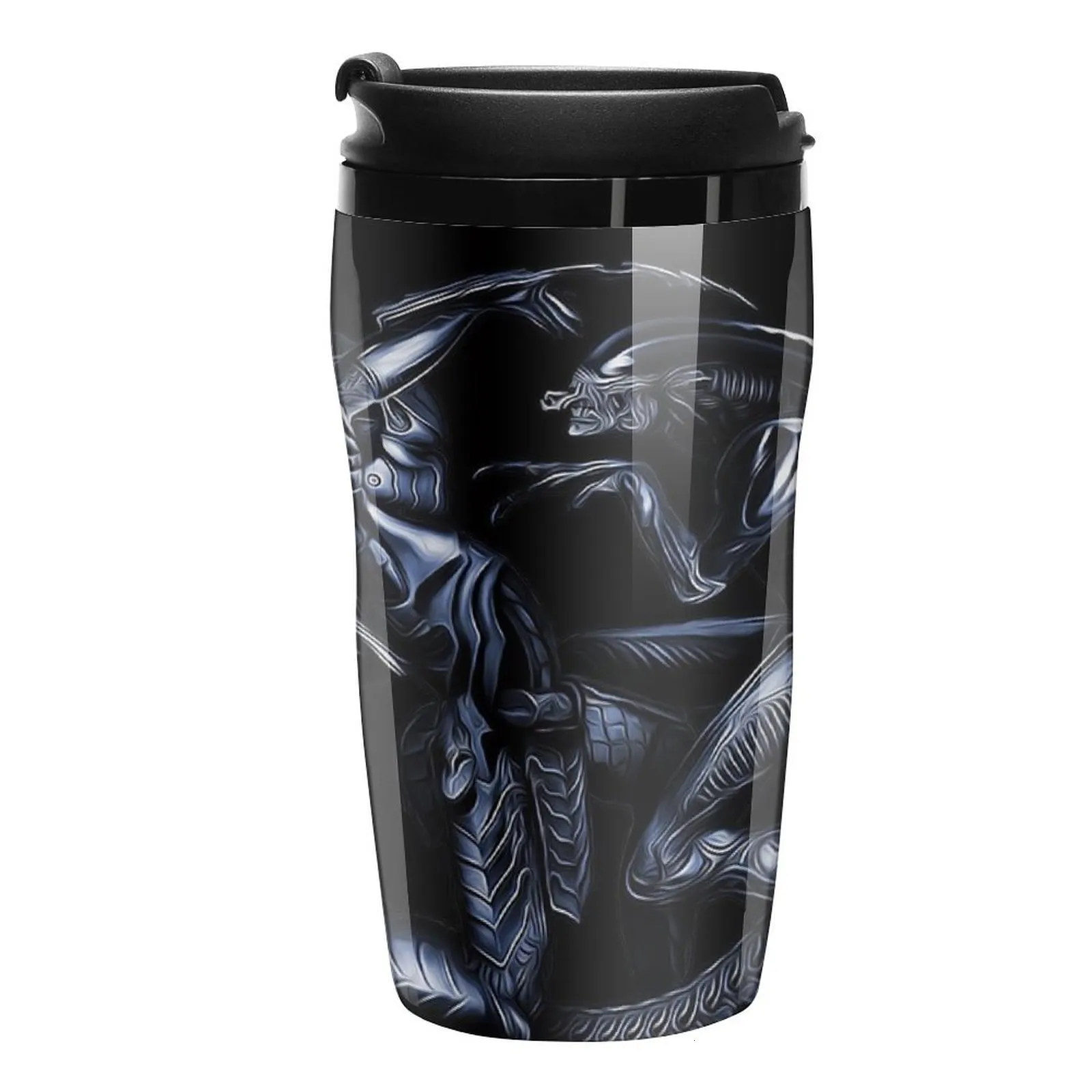 Mugs Alien vs Predator Travel Coffee Mug Cup Set Original и забавные чашки, чтобы раздать Espresso 230815