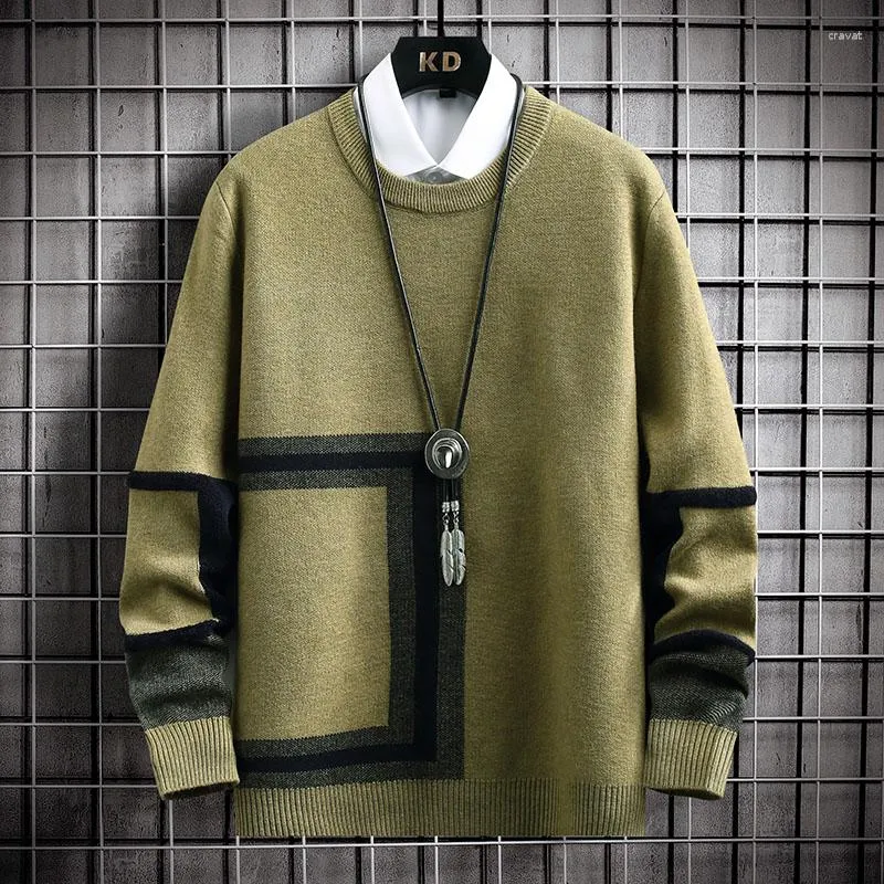 2023 Autumn Winter Mens Fashion Knit Woolen Pullover Mens Sweater