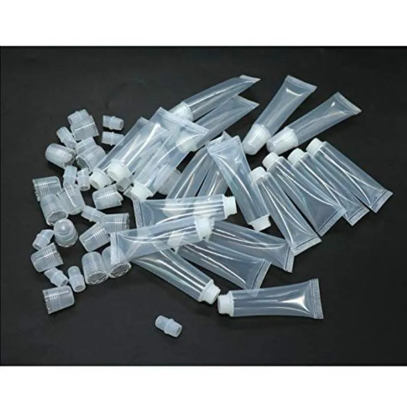 8 ml transparente leere Tuben, nachfüllbare Behälter für selbstgemachte Lipgloss-Balsam-Reise-Toilettenartikel Lsubd