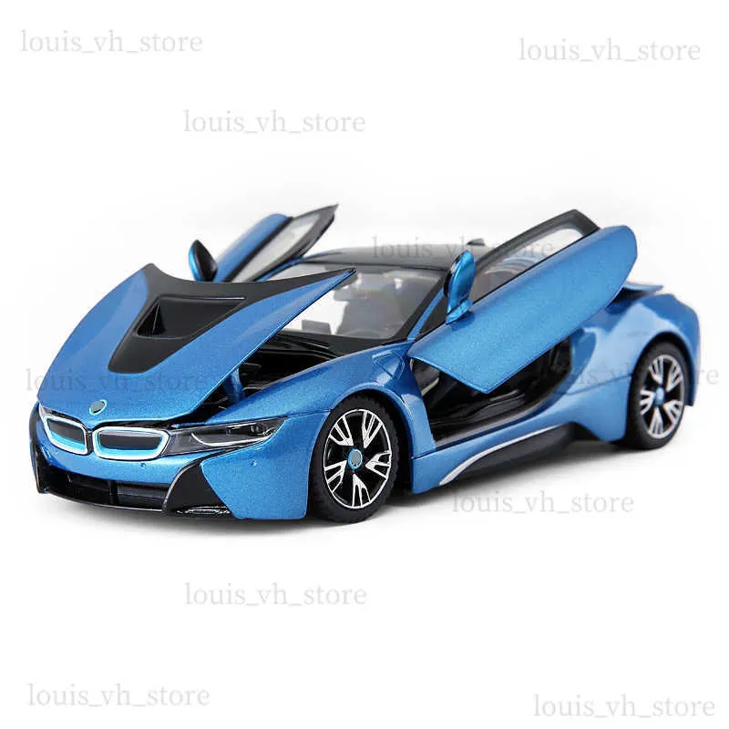 Modèle Réduit BMW I8 1:24 - Voiture En Métal Moulé - Avec Support - Noire - 2025 - Neuf