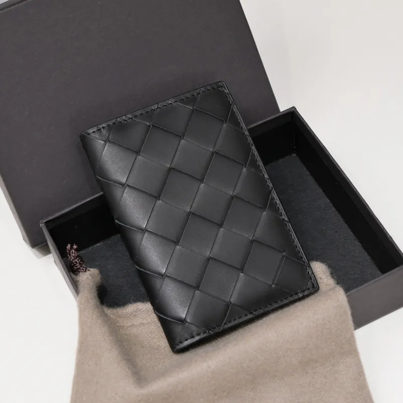 Luxury Brand Women's Card Holder Designer Business Card Holder Men's Fashion Simple Ultra-Thin Hand-Woven Card Clamp Full Set Brand Packaging 2023 New