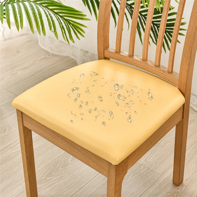 Pu Dining Chair Seat Hoptor Countes étanches pour la salle à manger Autochable de chaise lavable Souppe Hlebouvers Protecteur