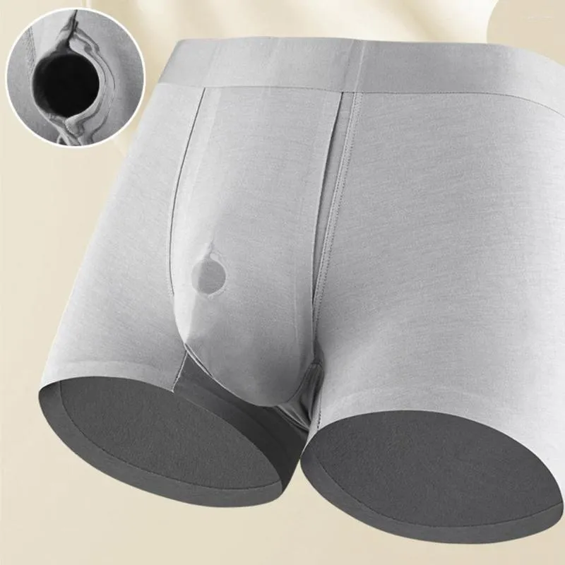 Underpants Mann separate Dual -Beutel -Unterwäsche Phimose atmungsaktive Physiotherapie Dessous vorne Offene Lochscheider Boxer Männer Männer