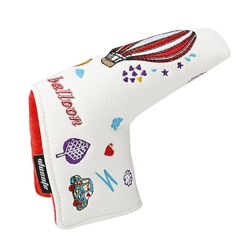 Other Golf Products Magnetic PU Leather Golf Club Head Cover Balloon Pattern Golf Putter Cover Reusable Golf Accessories Golf Iron Club Head Covers 230814