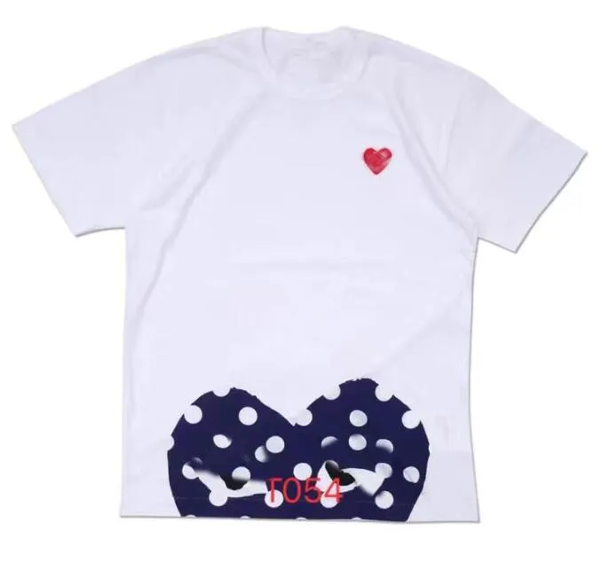 Masowe męże gra designerka Red Heart Commes Casual Women koszulki des odznaki garcons wysoko quanlity tshirts bawełniane hafty s5