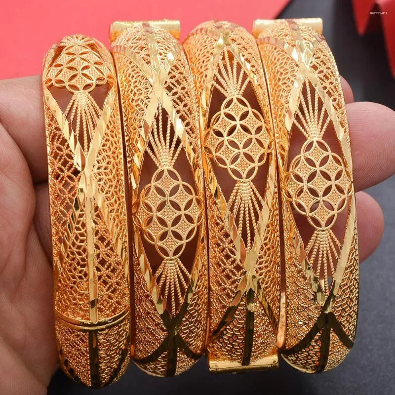 Bracciale da 4 pezzi/set per donne gioielli catier 24k oro africano bracciale etiope africano