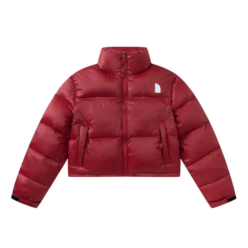 piumino invernale da donna designer parka cappotto colletto in piedi alla moda giacche corte in cotone rosso isolamento esterno sport tempo libero antivento lungo piumino da uomo