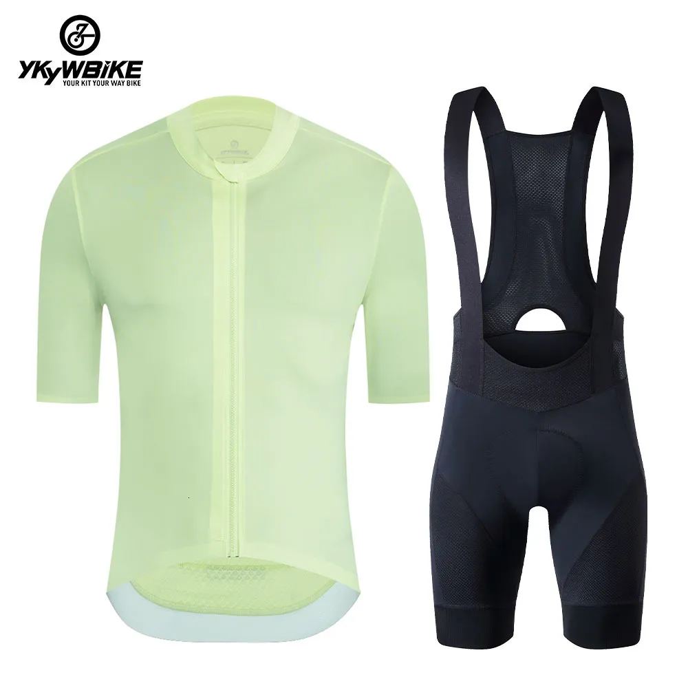 Cykeltröja Set Ykywbike Cycling Jersey Set Man Mtb Bicycle Clothing Summer Wear Mountain Bike Cycling Bib Shorts Set Maillot Ropa Ciclismo Suit 230814