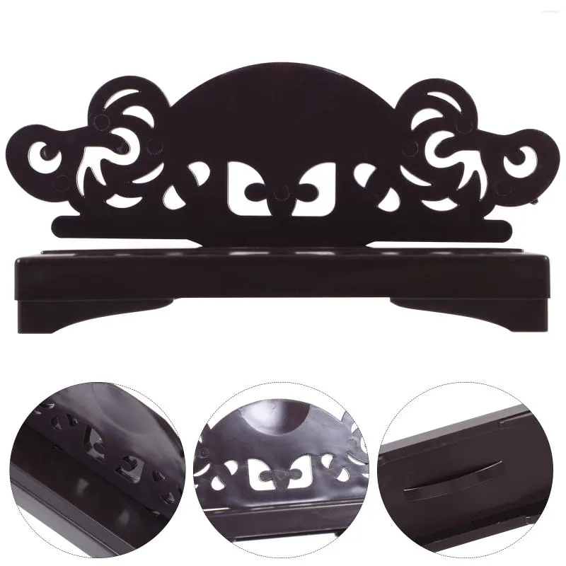 Decoratieve beeldjes wandmontage houder handventilator standaard Chinese stijl ronde papieren wand gemonteerd voor thuiskamer decor beeldje