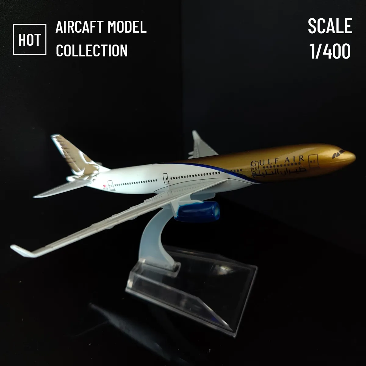 Aircraft Modle Scale 1 400 Metal Aviation Replica Gulf Air Aircraft Model Diecast Airplane Miniature Xmas Kids Room Decor Gift Toys for Boys 230814