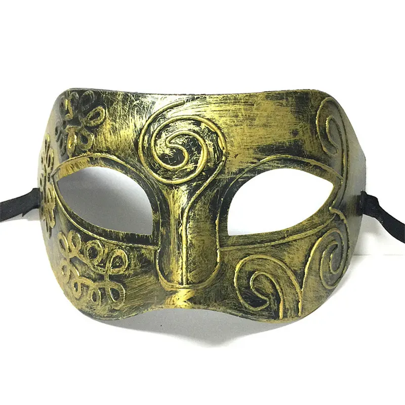 Gold and Silver Retro Venetian Masks Roman Gladiator Halloween Party Mask Man Woman Children Mardi Gras Masquerade Mask