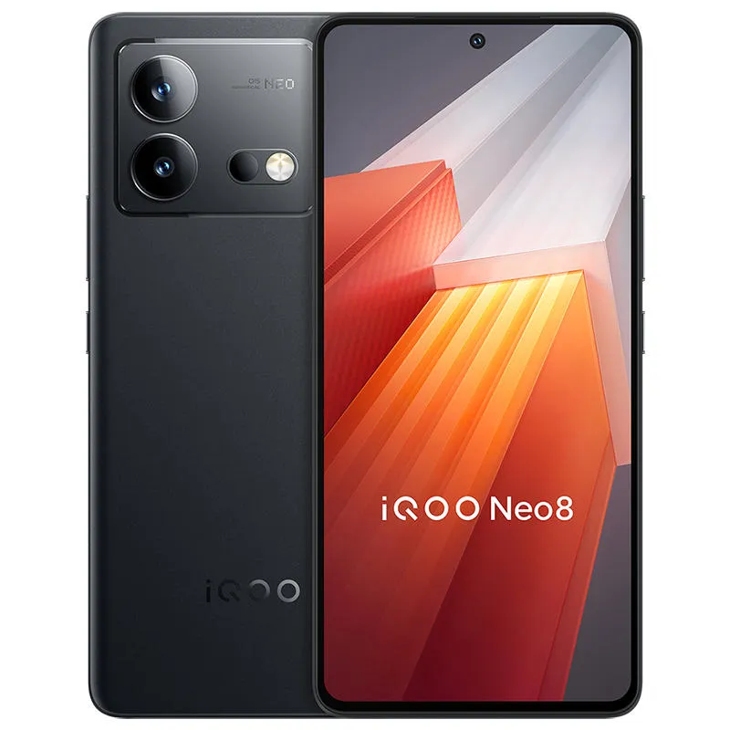 オリジナルVivo IQOO NEO8 5G携帯電話スマート12GB RAM 256GB ROM Snapdragon 8+ Gen1 50MP NFC 5000MAH Android 6.78 "144Hz 1.5KフルスクリーンフィンガープリントIDフェイスウェイク携帯電話