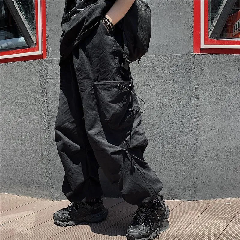 Men's Pants HOUZHOU Techwear Cargo for Men Black Trousers Male Jogging Korean Casual Japanese Streetwear Hip Hop Safari Style Pocket 230814