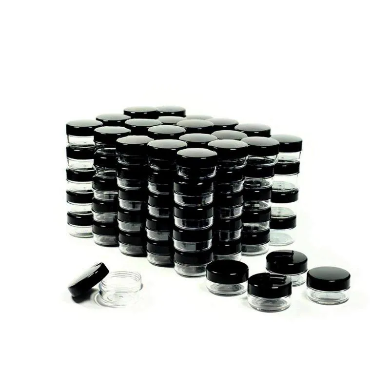 5 gram kozmetik kaplar kapaklı örnek kavanozlar plastik makyaj kapları pot kavanozları secxu