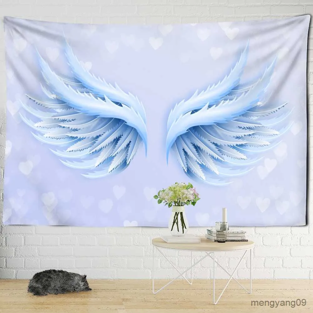 Tapissries Angel Wings Tapestry Wall Hanging Simple Hippie Art Kids Girls Home Decor R230815